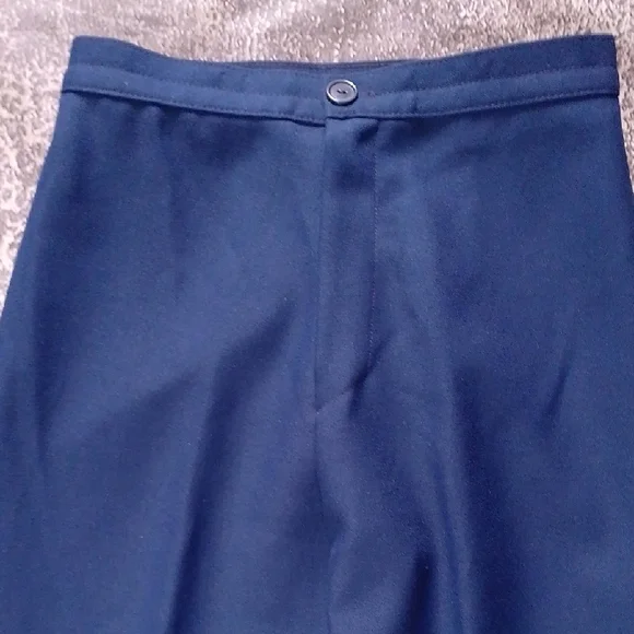 Vintage 90s Women's Blue Wide Leg Pants - Picture 6 of 8